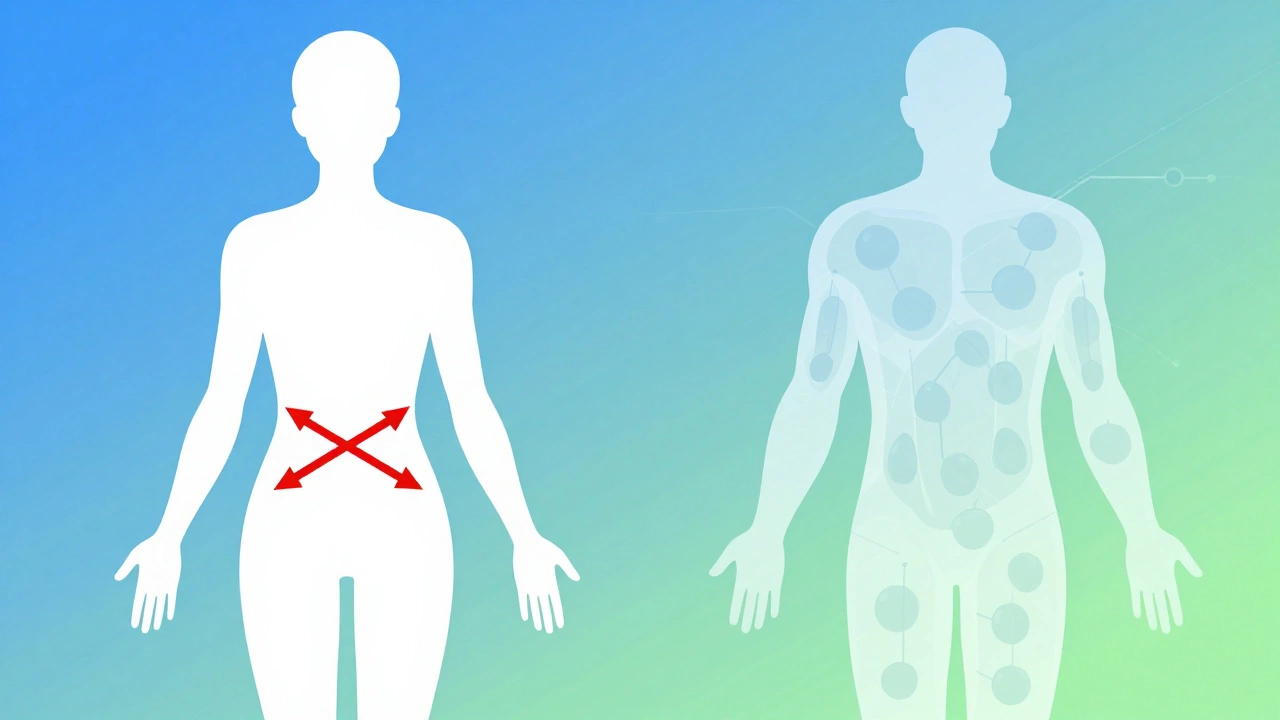 Illustration showing fat loss happens all over the body, not just abs
