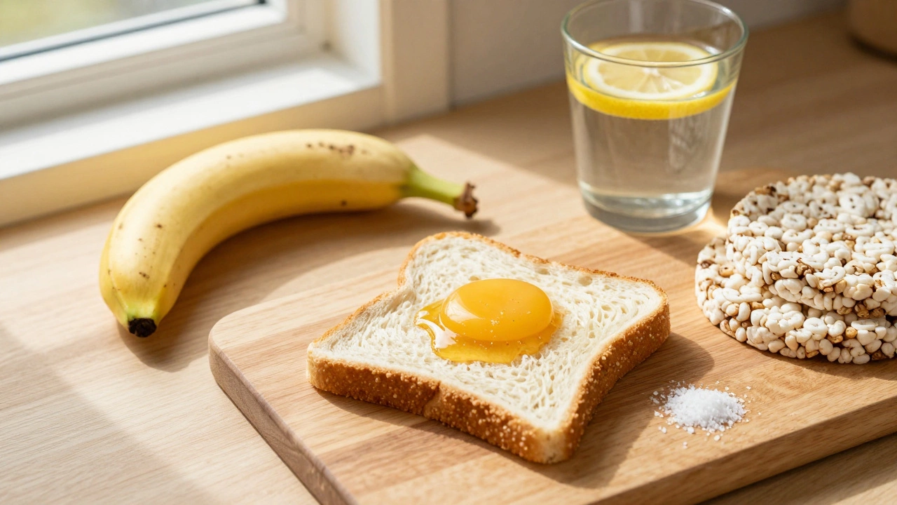 Healthy pre-run snacks like banana and toast