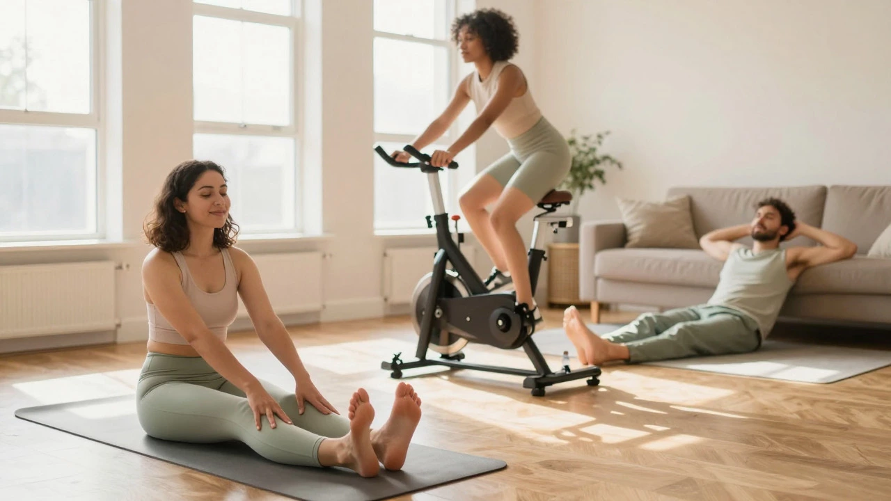 Group engaging in balanced low and high-intensity exercise