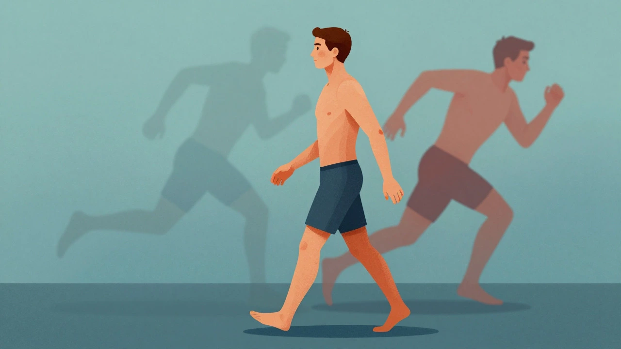 Illustration showing contrast between active recovery and sprinting efforts